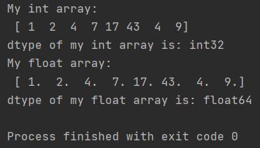 Numpy astype int to float