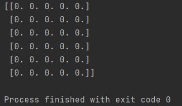 numpy zeros array