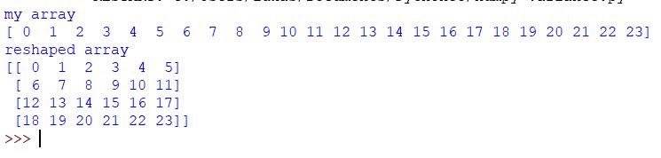 reshape array numpy