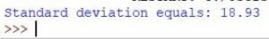 standard deviation python