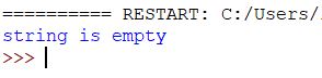 string is empty