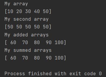 Numpy add sum arrays