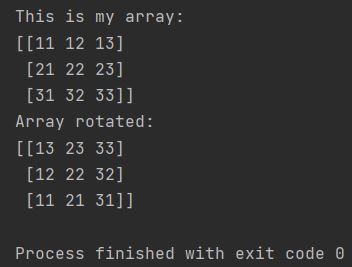 Numpy how to rotate array