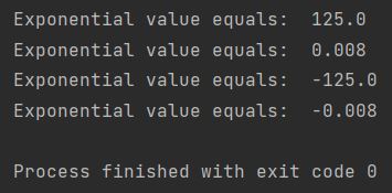 Python exponential calculations