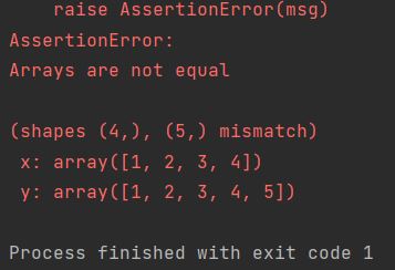 Numpy arrays compare error