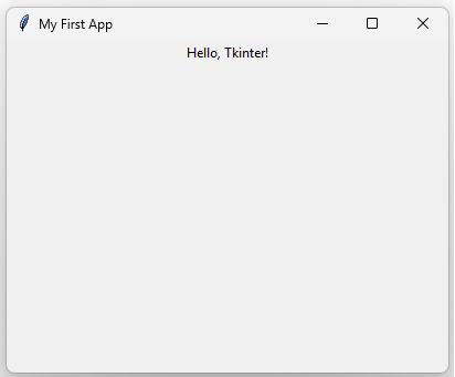tkinter my first app