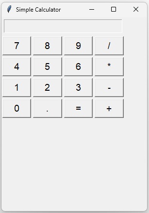tkinter simple calculator
